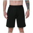 thumbnail image 1 of Daqian Sports Men's Shorts Quick Drying Breathable Fitness Shorts Casual Sports Shorts Mens Shorts Elastic Waist Mens Exercise Shorts Big and Tall Mens Shorts Black-4 L, 1 of 4