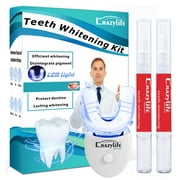 Daqian Teeth Whitening Kit with LED Light -Teeth Whitening Pen with Powerful Blue-Red Rechargeable LED Light, Effective for Sensitive Teeth, Comfortable and Accele5ml Teeth Whitening Strips