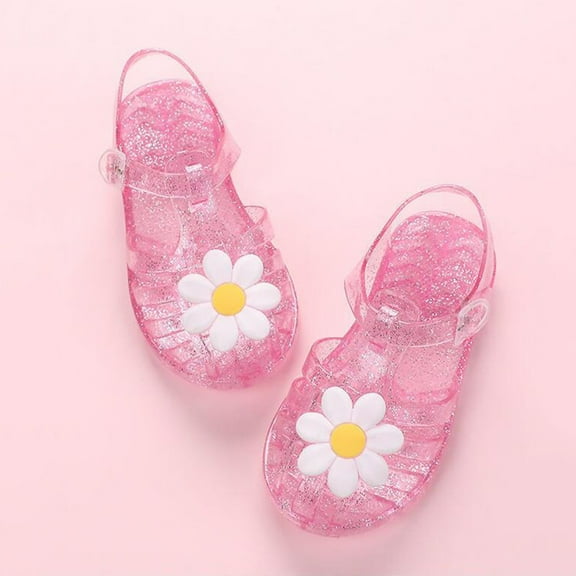 Daqian Toddler Shoes Baby Girls Cute Fruit Jelly Colors Hollow Out Non-slip Soft Sole Beach Roman Sandals Toddler Girl Sandals Girl Sandals