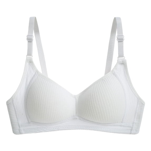 Daqian Women's Bra Wire Free Underwear Bra Everyday Small Cup Underwear Womens Bras Wireless Bras for Women White 2(XS)
