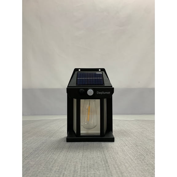Daqilumet Solar powered lamps Black Outdoor Solar Powered Lantern with Motion Sensor