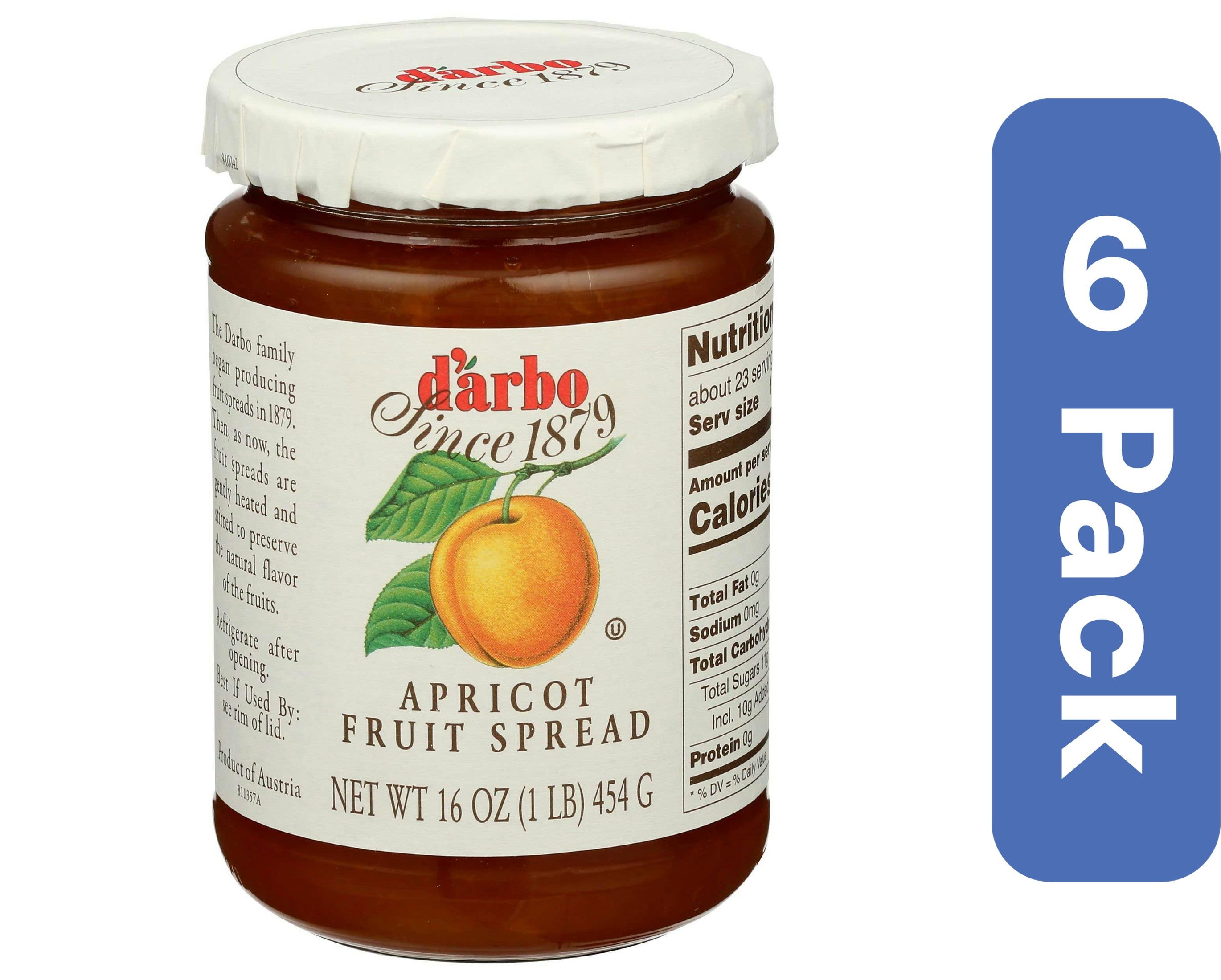 Darbo Apricot Rose Fruit Spread 16 oz (Pack of 6) - Walmart.com