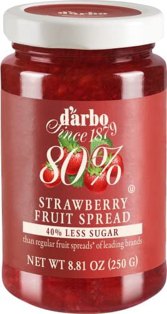 Darbo Strawberry Spread, 80% Fruit, All Natural, 40% Less Sugar - 8 ...