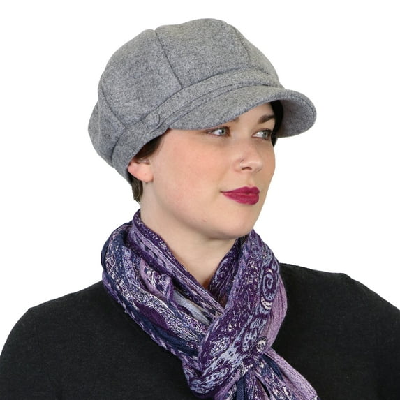 Darby Newsboy Hat for Women Chemo Headwear (Heather)