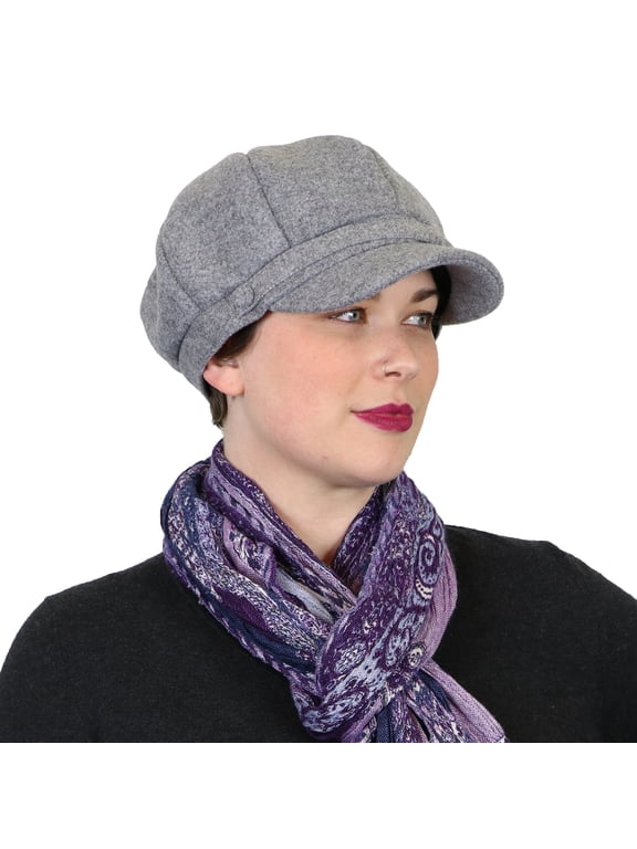 Darby Newsboy Hat for Women Chemo Headwear (Heather)