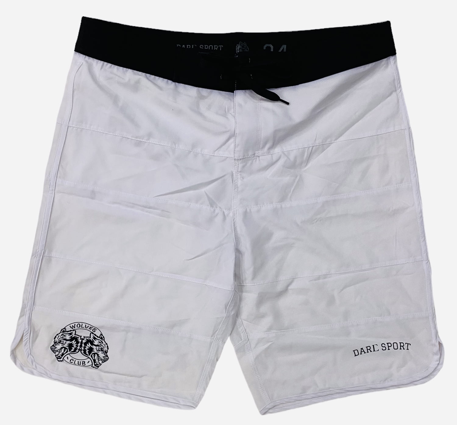 Darc Sport Men's Vicious Ones Stage Shorts Boardshorts With Inner Mesh Liner (34, White/Black)