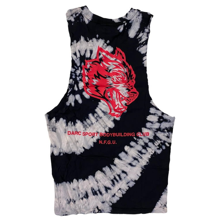 Darc Sport Men's Wolves Forever Bodybuilding Tie Dye Muscle Tank