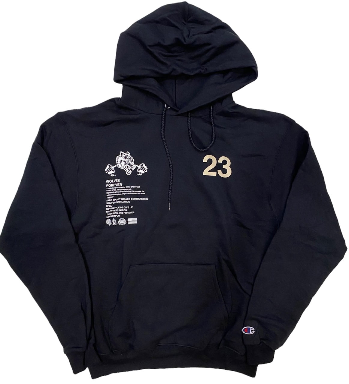 その他 Dark sport nfgu hoodie black size M Darc Sport Men's Wolves Forever Bodybuilding Club NFGU