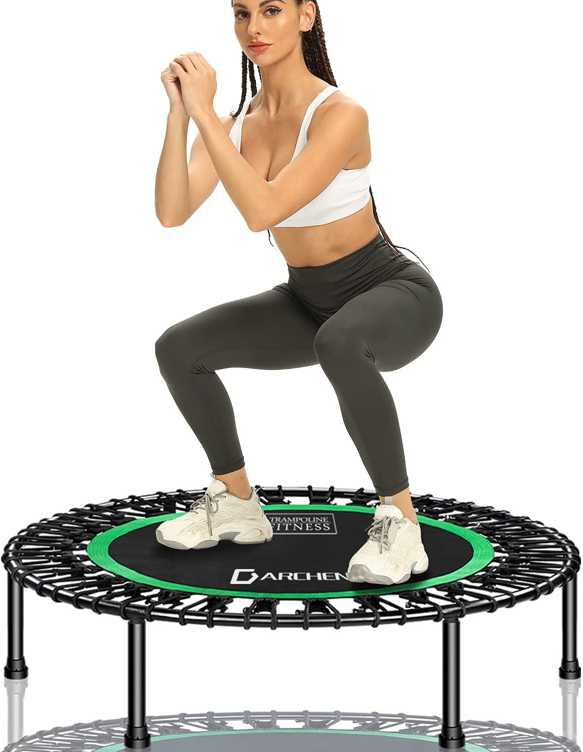 Darchen 450 lbs Mini Trampoline for Adults, Indoor Small Rebounder Exercise Trampoline for