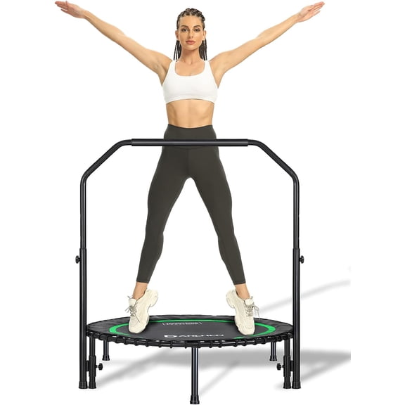 Darchen 450 lbs Mini Trampoline for Adults, Indoor Small Rebounder Exercise Trampoline for Workout Fitness for Quiet and Safely Cushioned Bounce, 40 Inch