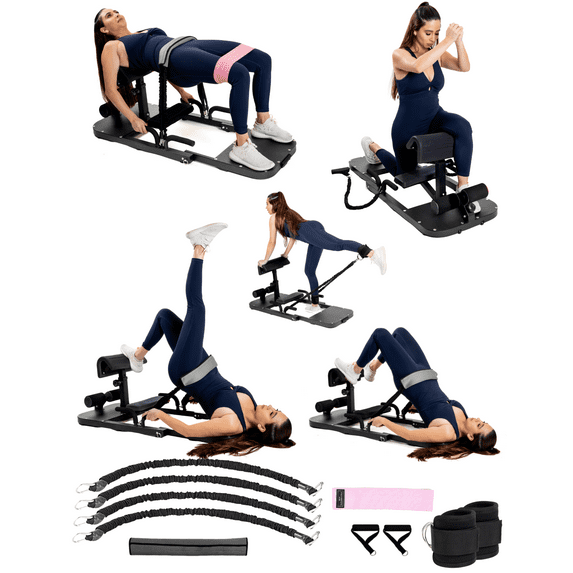 Darcon Hip Thrust Machine - Weight Bench Home Workout Equipment, 45-180 lbs, 49x20x22"