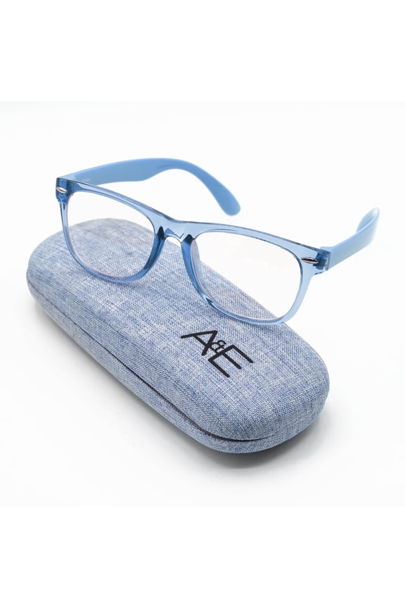 Ava & Ethan Blue Light Glasses for Kids, Blue Light Blocking for Computer/Gaming Transparent Blue (Ages 3-12)