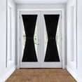 thumbnail image 1 of Darcy Rod Pocket Light Filtering Door Panel with Tieback - 54" x 72" - Black, 1 of 9