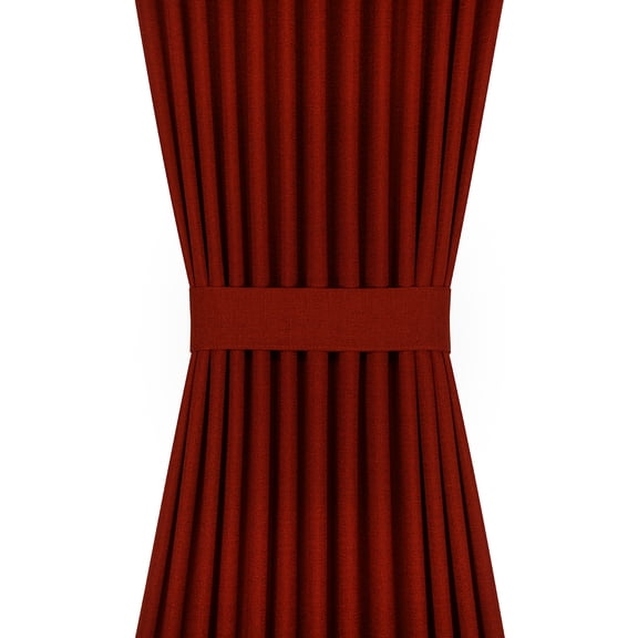 Darcy Solid Modern French Door Panel Curtain, 25" x 40" French Door Panel, Marsala