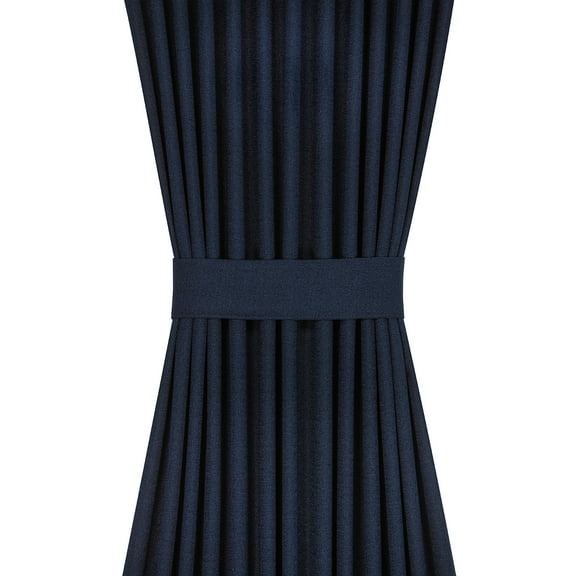 Darcy Solid Modern French Door Panel Curtain, 54" x 72" French Door Panel, Navy