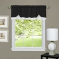 thumbnail image 1 of Darcy Window Light Filtering Curtain Valance - 58" x 14"- Black/White, 1 of 5