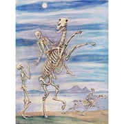 Dardel Skelett Till Hast Skeleton Horse Painting Extra Large XL Wall Art Poster Print