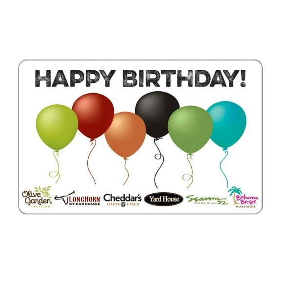 Darden Restaurants $25 Happy Birthday eGift Card [Email Delivery]