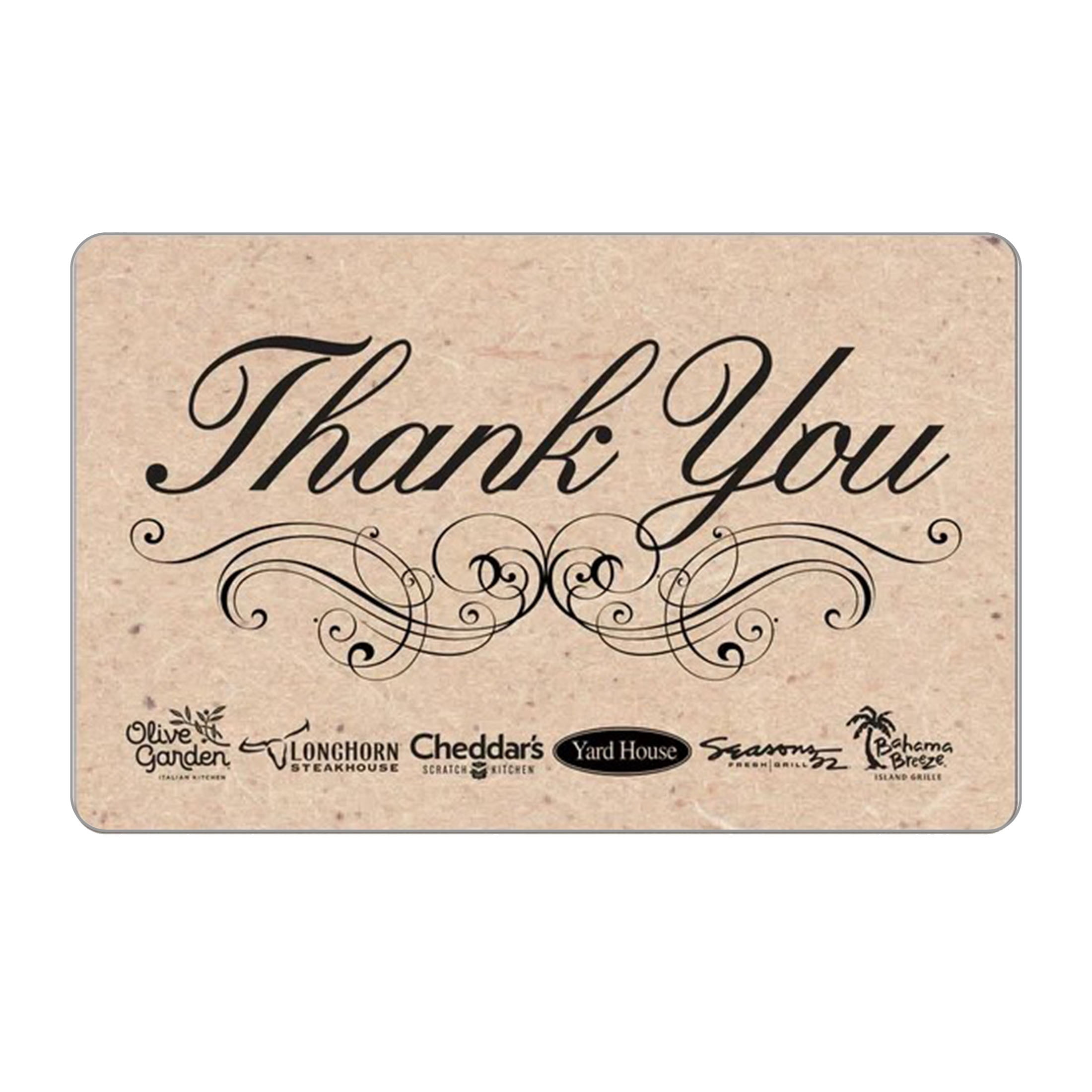 Darden® Restaurants $25 Thank You eGift Card [Email Delivery]