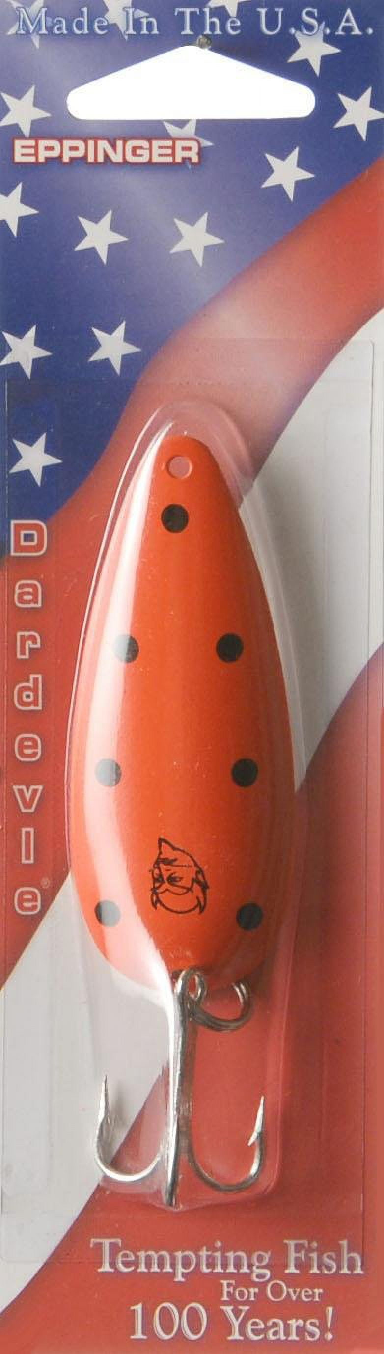 Dardevle 150 Dardevlet - Flo Orange/Black Dots 3/4 oz. - 2 7/8 x