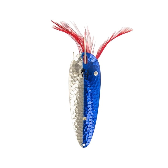 Dardevle 1565 Dardevlet (Weedless) - Hammered Nickel/Blue 3/4 oz. - 2 7/8" x 1 3/16"