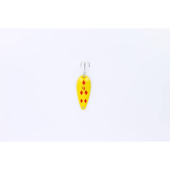 Dardevle 917 Dardevle Spinnie - Yellow/Red Diamonds 1/4 oz. - 1 3/4" x 3/4"