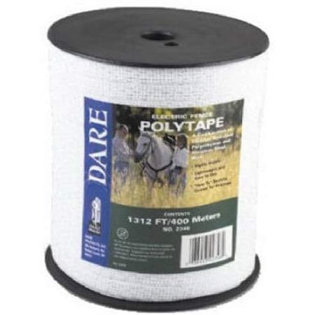 Dare Products Electric Fence Poly Tape - Weatherproof Heavy Duty - 1 Piece, Multicolor — Residential Use, Standard Application