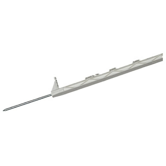 Dare 2600 W 63 Inch White Polyolefin Electric Fence Step-In Post - Quantity of 1