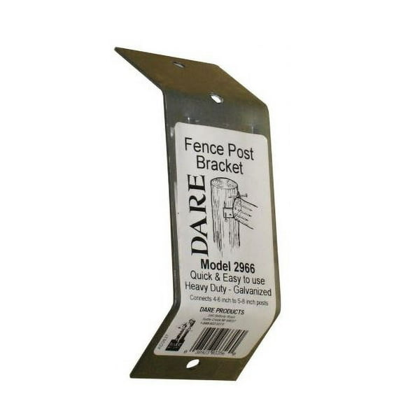 Dare 2966 Galvanized Fence Post Connecting Bracket - Connects 4-6" Post To 5-8"