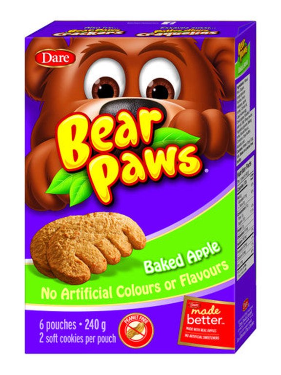Bear Paws, Baked Apple Soft Cookies, 270g/9.5oz