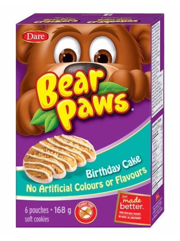 Bear Paws Birthday Cake Cookies 168g/5.9 oz., Peanut Free {Canadian}