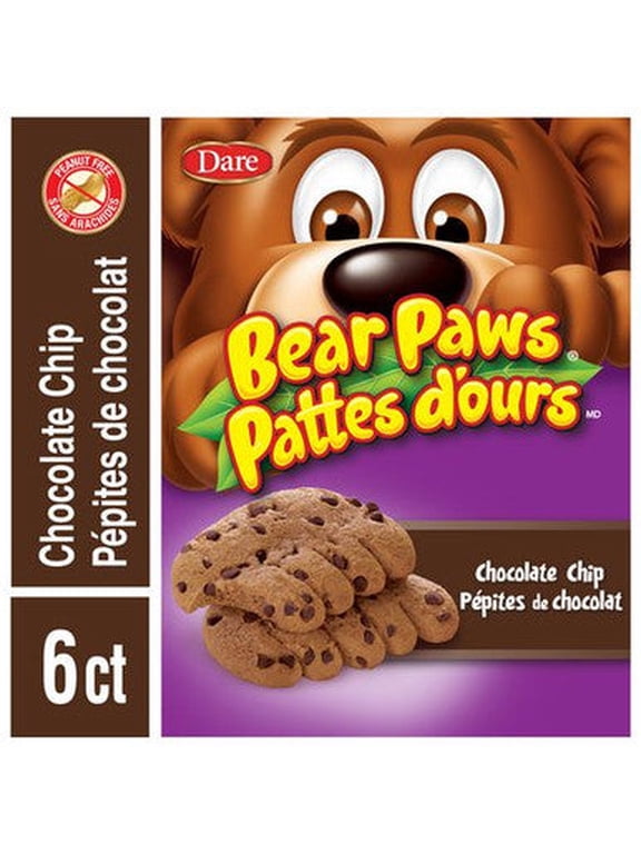 Bear Paws Chocolate Chip Cookies, 240g/8.5oz.,12 Count, {Imported from Canada}