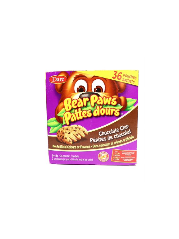 Bear Paws Chocolate Chip Cookies, 36packs, 1.44kg/3.2 lb