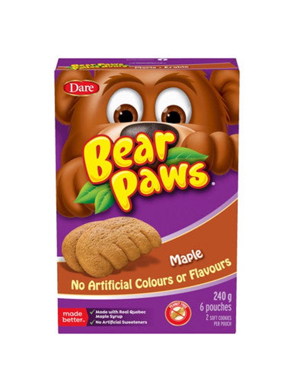 Bear Paws Maple Soft Cookies 6-Pouch Pack 240g (8.4 oz)