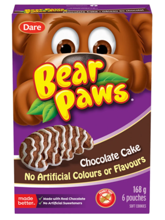 Bear Paws Peanut-Free Cookies Chocolate Cake 168g