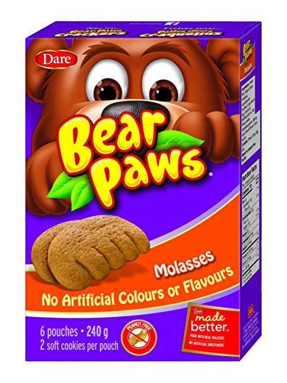 Bear Paws Soft Molasses Cookies, 270g/9.5 oz