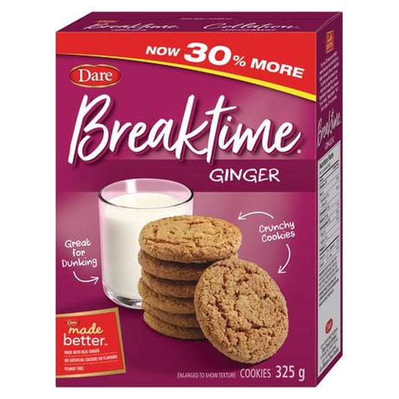 Dare Breaktime Ginger Cookies, 325g/11.5oz, 12 Count