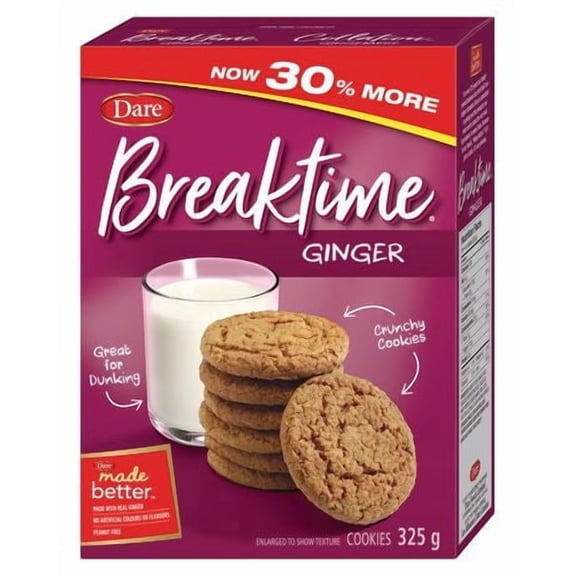 Dare Breaktime Ginger Cookies, 325g/11.5oz