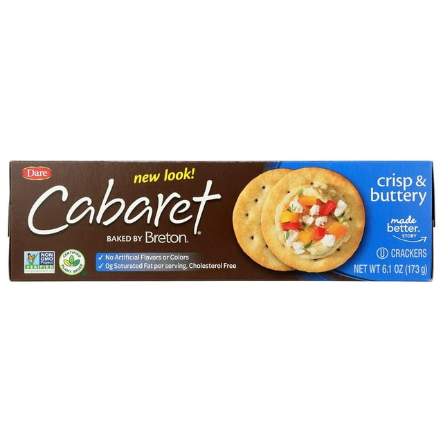 Dare Breton Cabaret Crisp & Buttery Crackers, No Artificial Flavors or