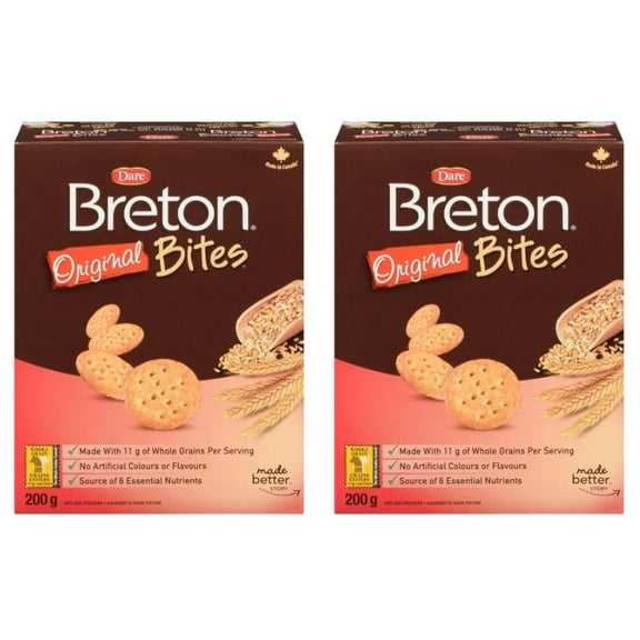 Dare Breton Original Bites Crackers, 200g (2 Pack)