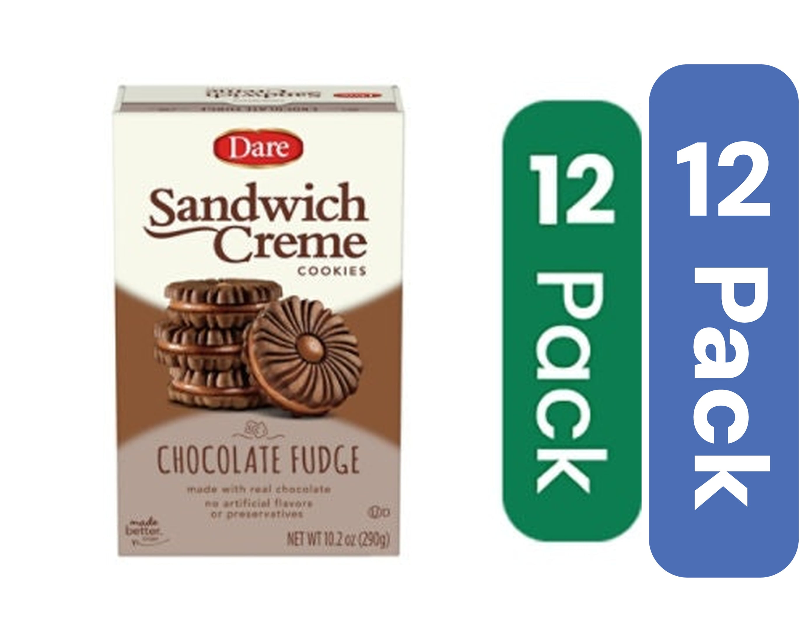 Dare Cookie Fudge Creme 10.2 oz (Pack Of 12)