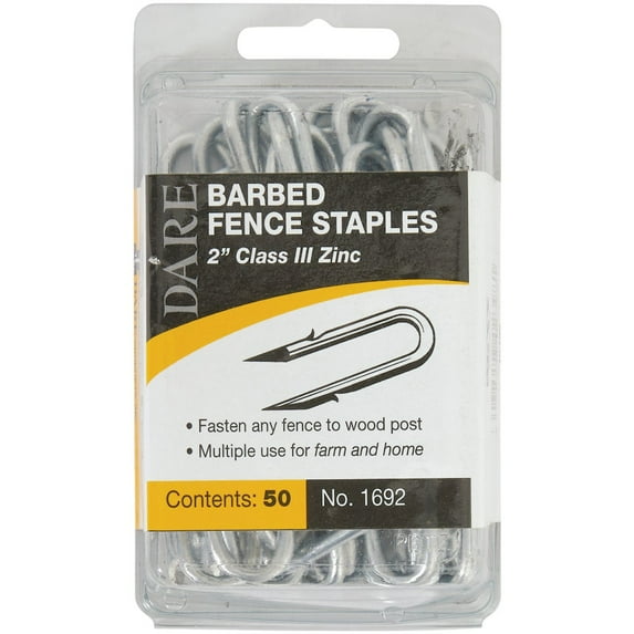 Dare 2 In. x 9 Ga. Galvanized Barbed Staple (50-Count) 1692-N
