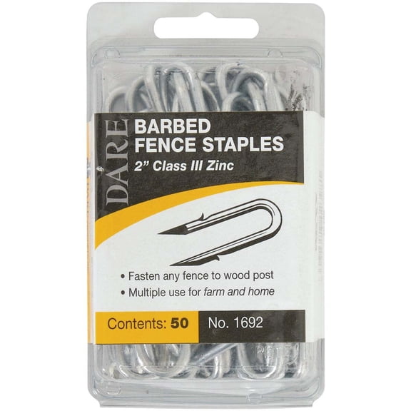 Dare 2 In. x 9 Ga. Galvanized Barbed Staple (50-Count) 1692-N