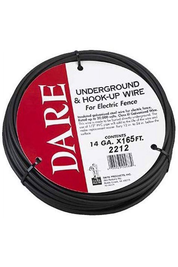 2212 Electric Fence Underground & Hook-Up Wire, Double Insulated 14 GA. Galvanized Steel Wire, 165 Feet