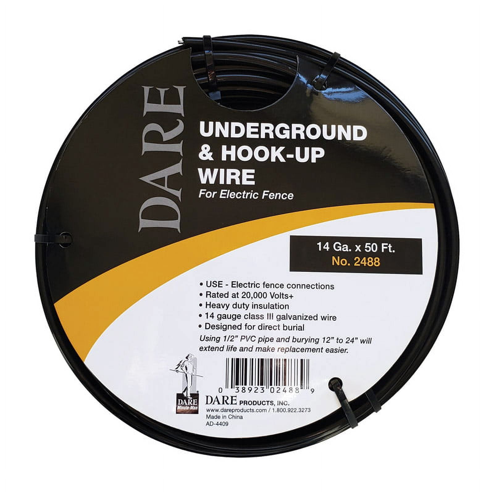 Dare Products Electric Fence Underground And Hook-Up Wire Black