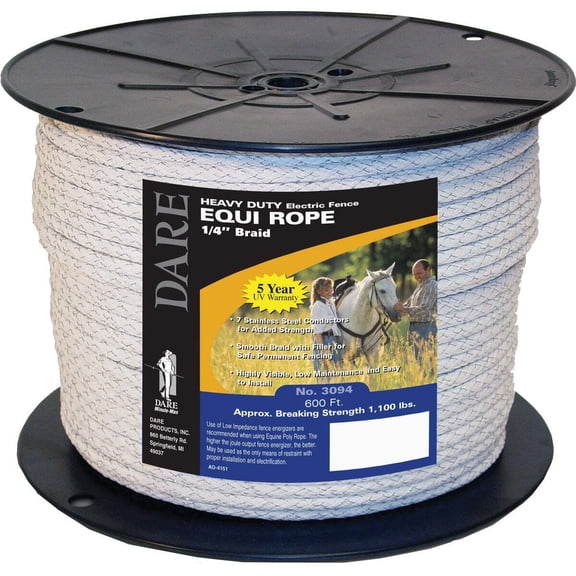Dare Equi Rope 1/4 In. x 600 Ft. Polyethylene Poly Rope 3094