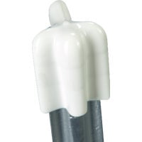 CZ Engineering Inc Electric Fence T-Post Safety Cap Vinyl Fence Post Cap - White - 25 Pack