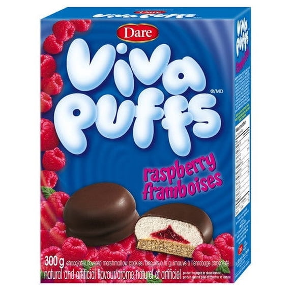 Dare Puffs Raspberry/Chocolatey Marshmallow Cookies 300g