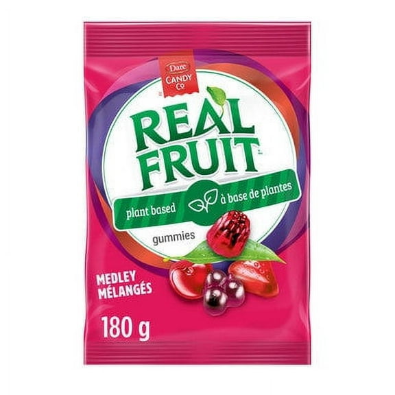 Dare Real Fruit Gummies, Fruit Medley, 180g (6.3oz)  Delicious, All-Natural Fruit Snacks