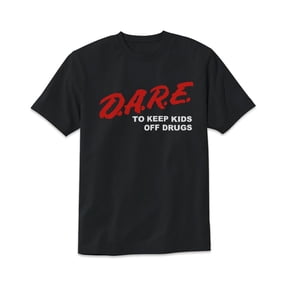 Dare Retro D.A.R.E. T-Shirt 90s Vintage Style Design Tee Short Sleeve